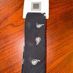 5-Time and Tru Black Paisley Bandanas 22”